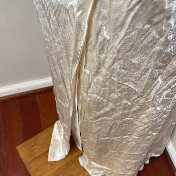 SHONA JOY LA LUNE FULL SLEEVE WRAP MIDI DRESS in CREAM - Picture 13 of 16